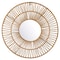 Vintiquewise Decorative Woven Paper Rope Round Shape Bamboo Wood Modern Hanging Wall Mirror QI004164 - alternate 1